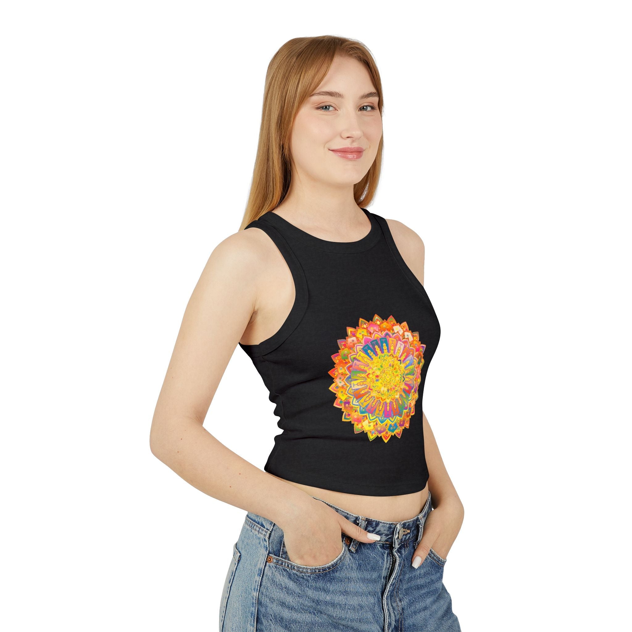 Mandala Racerback Tank Top - Yoga & Meditation Tank Top - Blululi