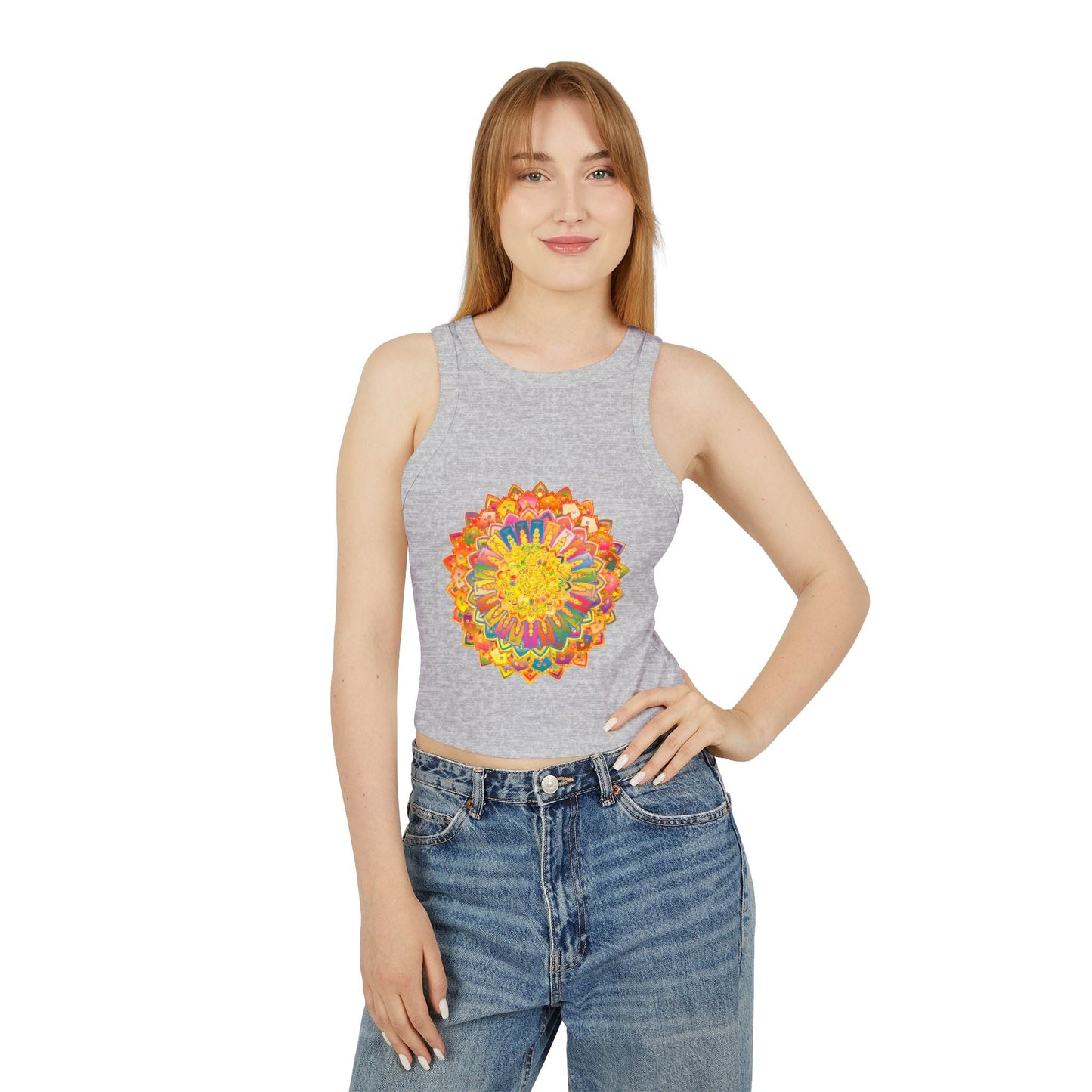 Mandala Racerback Tank Top - Yoga & Meditation Tank Top - Blululi