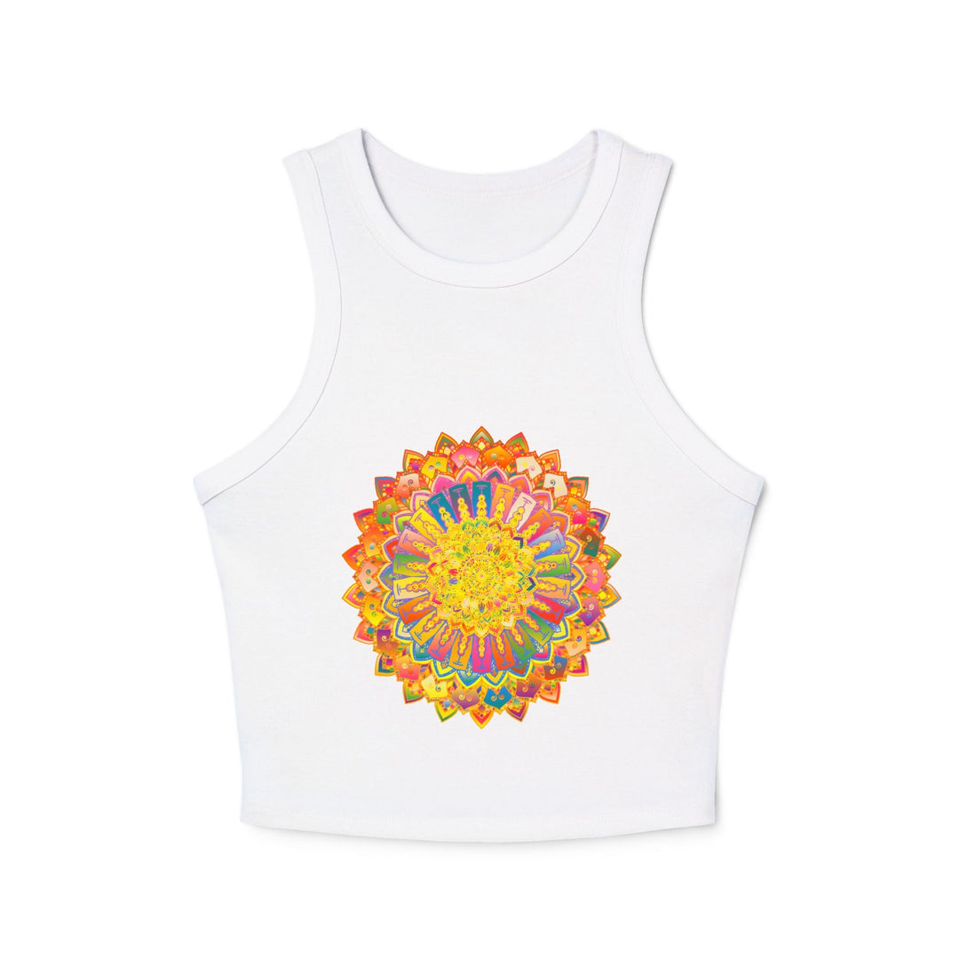 Mandala Racerback Tank Top - Yoga & Meditation Tank Top - Blululi