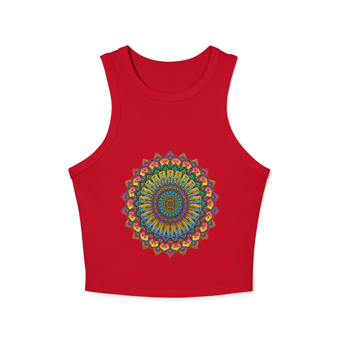 Mandala Racerback Tank Top - Yoga & Meditation Tank Top - Blululi