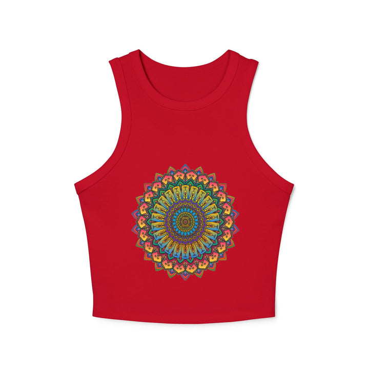 Mandala Racerback Tank Top - Yoga & Meditation Tank Top - Blululi