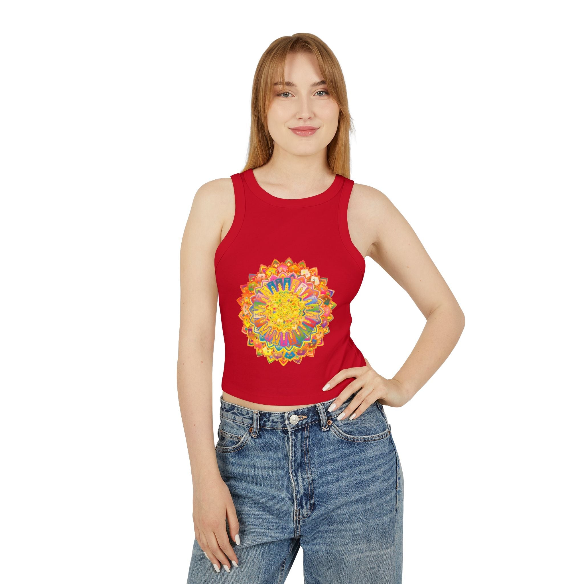 Mandala Racerback Tank Top - Yoga & Meditation Tank Top - Blululi