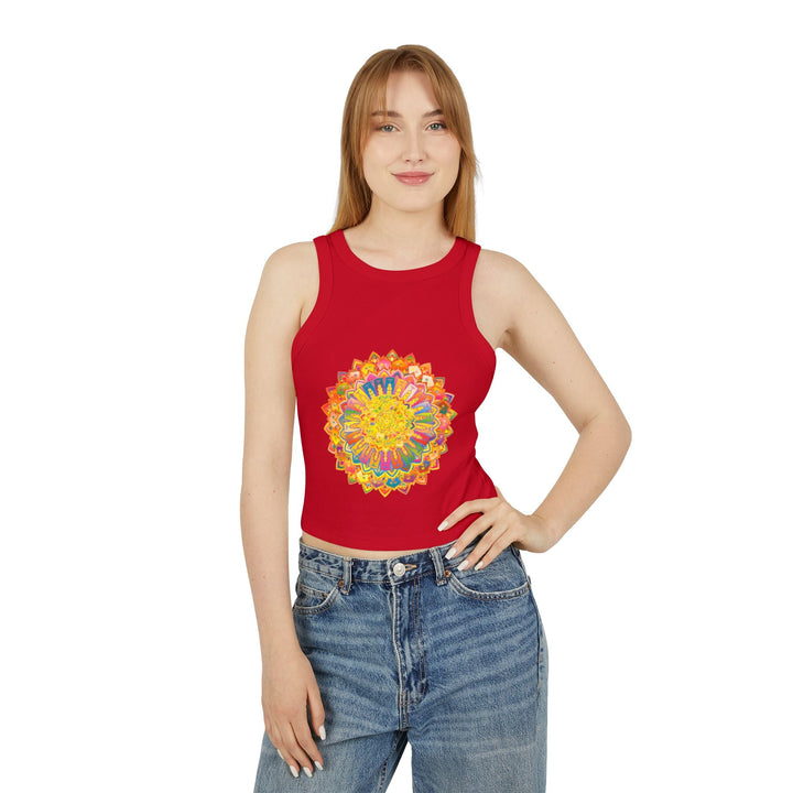 Mandala Racerback Tank Top - Yoga & Meditation Tank Top - Blululi