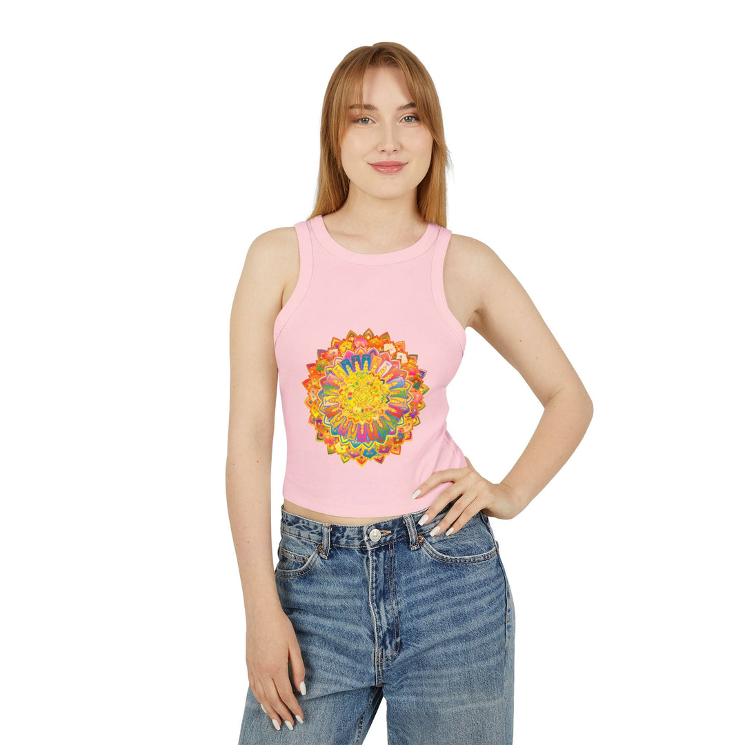 Mandala Racerback Tank Top - Yoga & Meditation Tank Top - Blululi