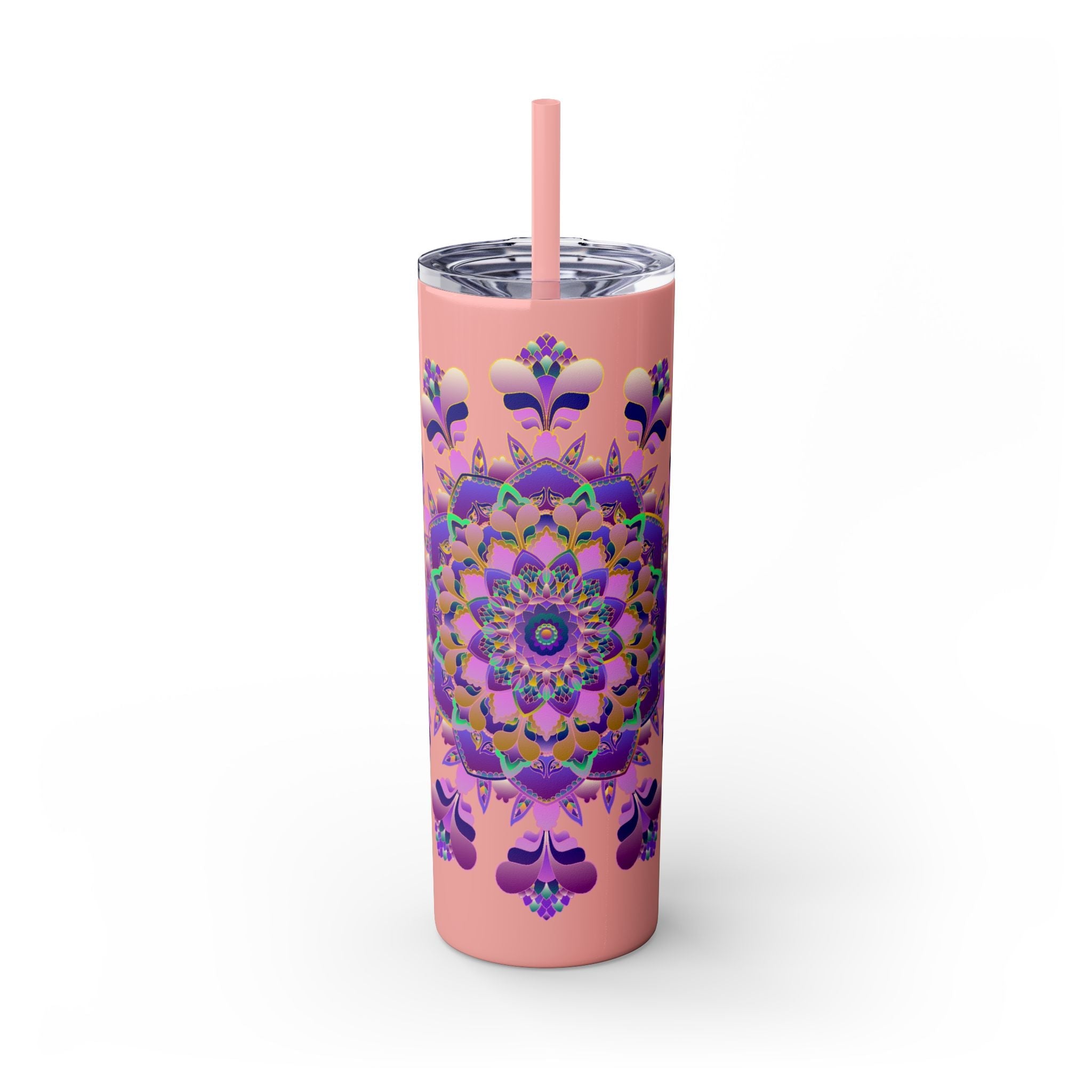 Mandala Skinny Tumbler - Hot & Cold Drinks Mug - Blululi