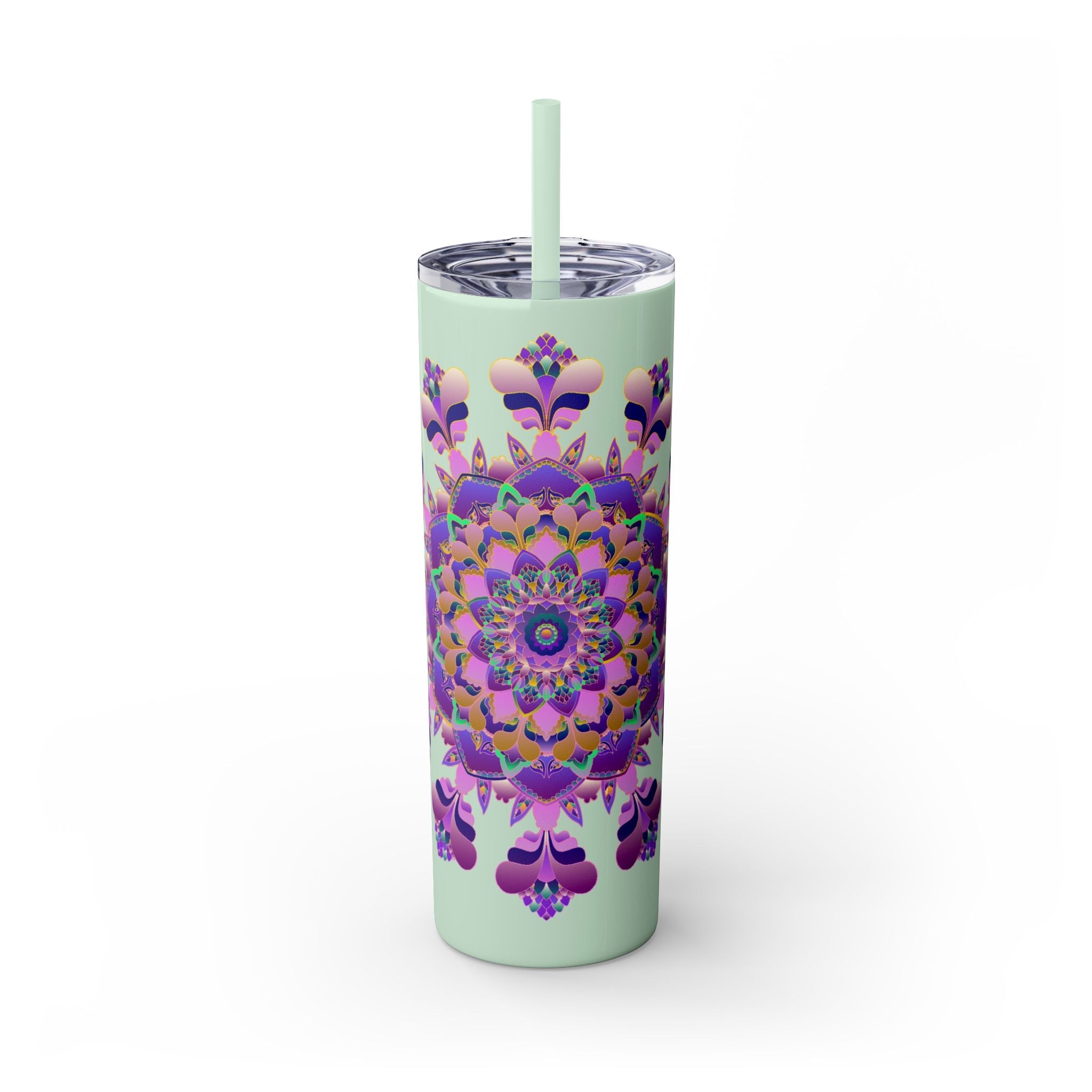 Mandala Skinny Tumbler - Hot & Cold Drinks Mug - Blululi