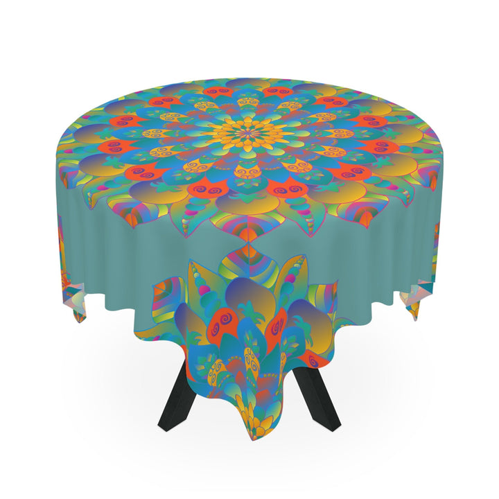 Mandala Tablecloth - Colorful Flower Design Home Decor - Blululi