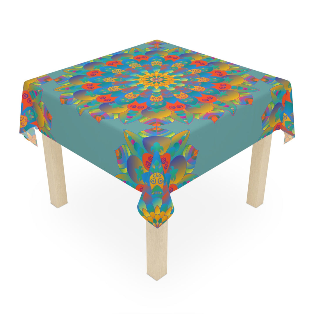 Mandala Tablecloth - Colorful Flower Design Home Decor - Blululi
