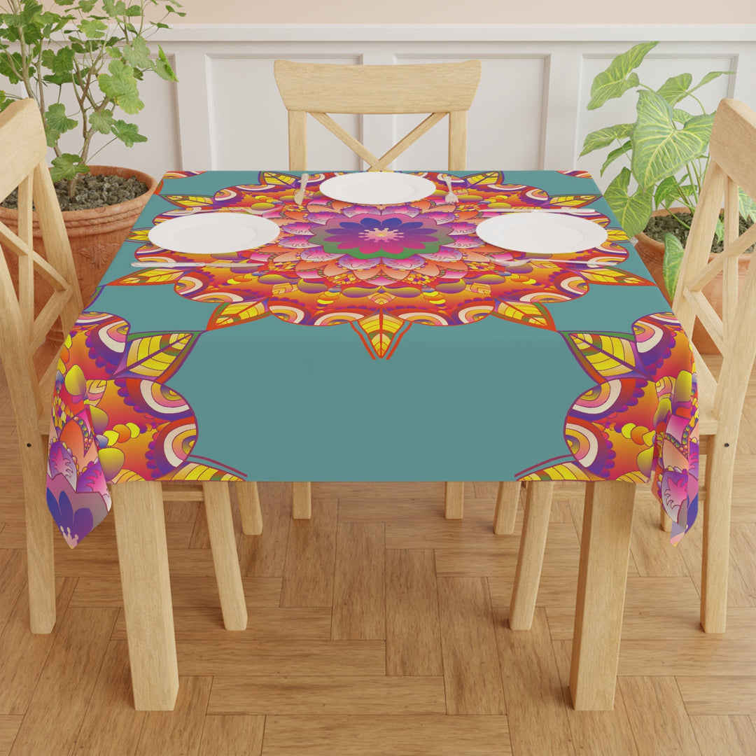 Mandala Tablecloth - Intricate Floral Design Home Decor - Blululi