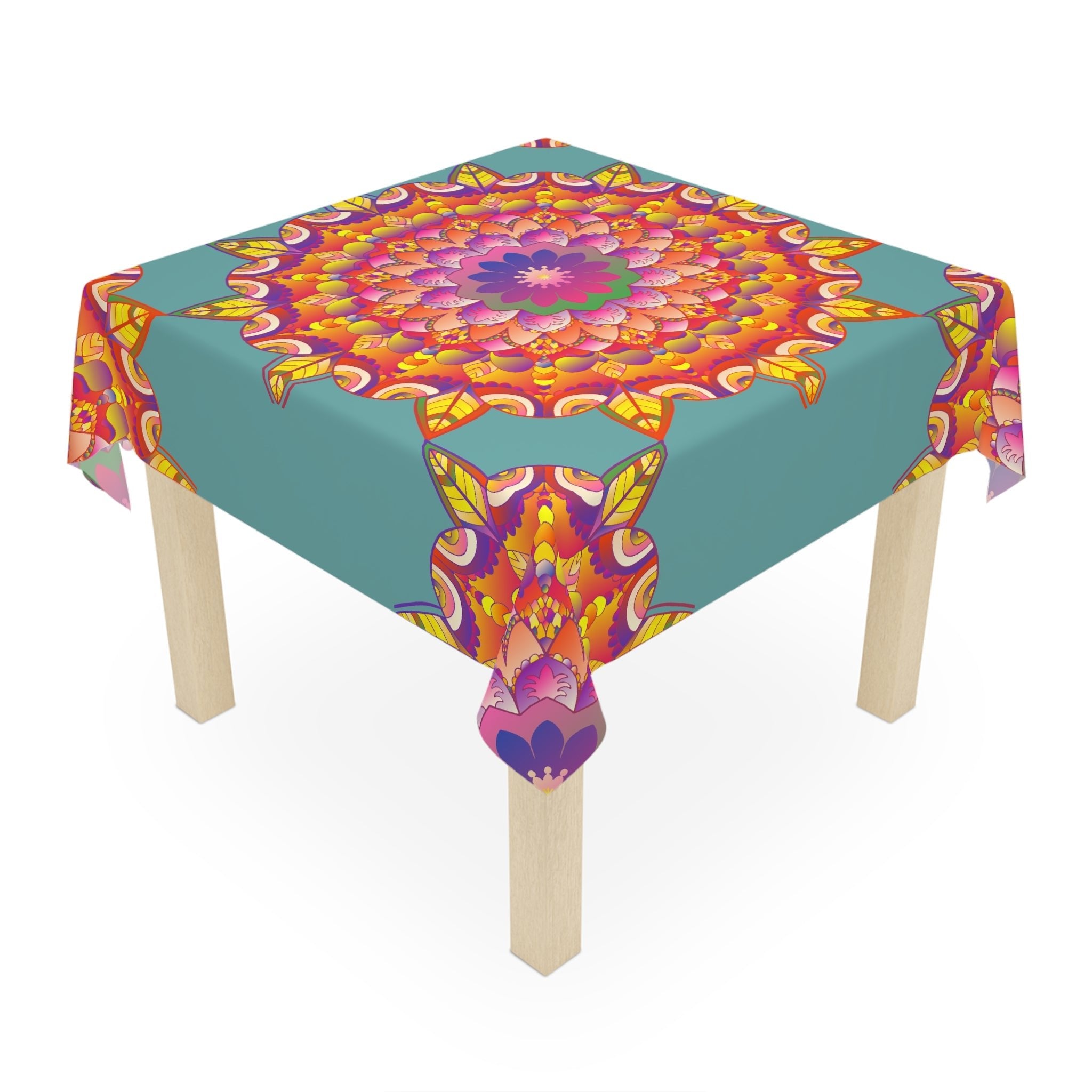 Mandala Tablecloth - Intricate Floral Design Home Decor - Blululi