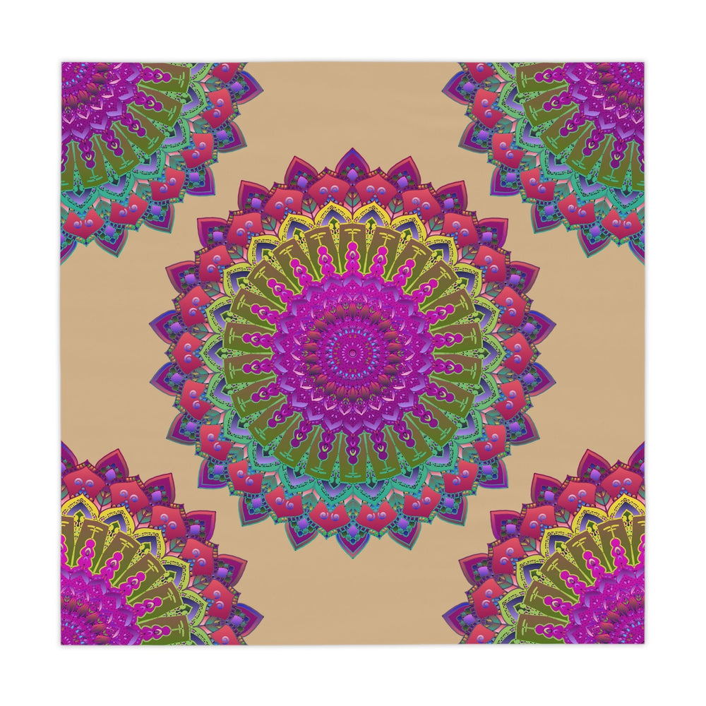 Mandala Tablecloth - Pink & Red Geometric Design Home Decor - Blululi