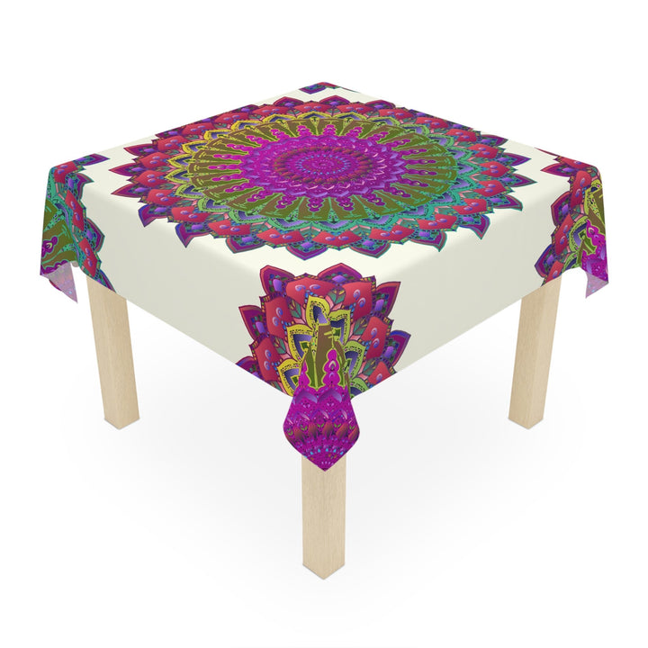 Mandala Tablecloth - Pink, Red, Green, Blue Home Decor - Blululi