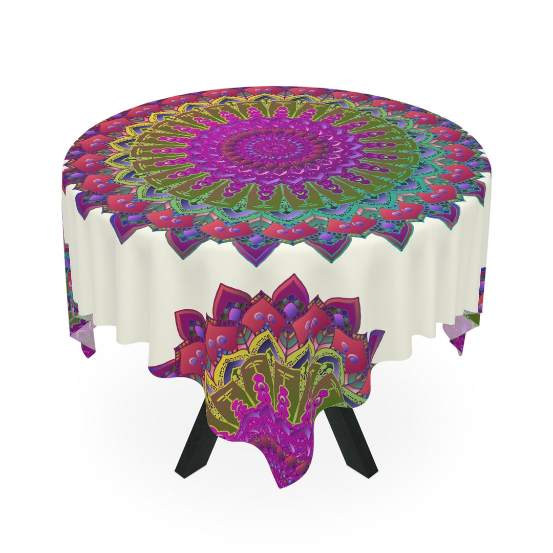 Mandala Tablecloth - Pink, Red, Green, Blue Home Decor - Blululi