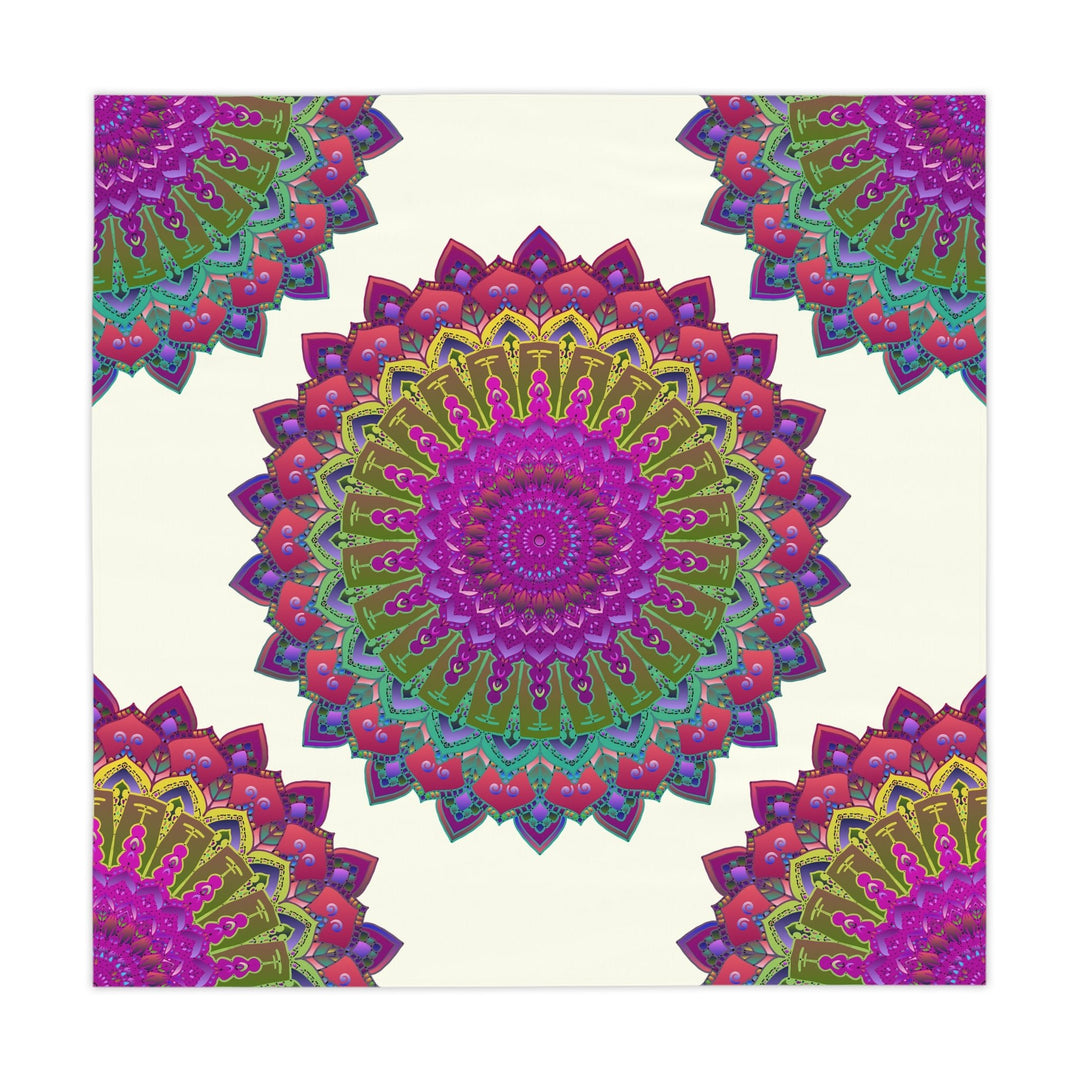 Mandala Tablecloth - Pink, Red, Green, Blue Home Decor - Blululi