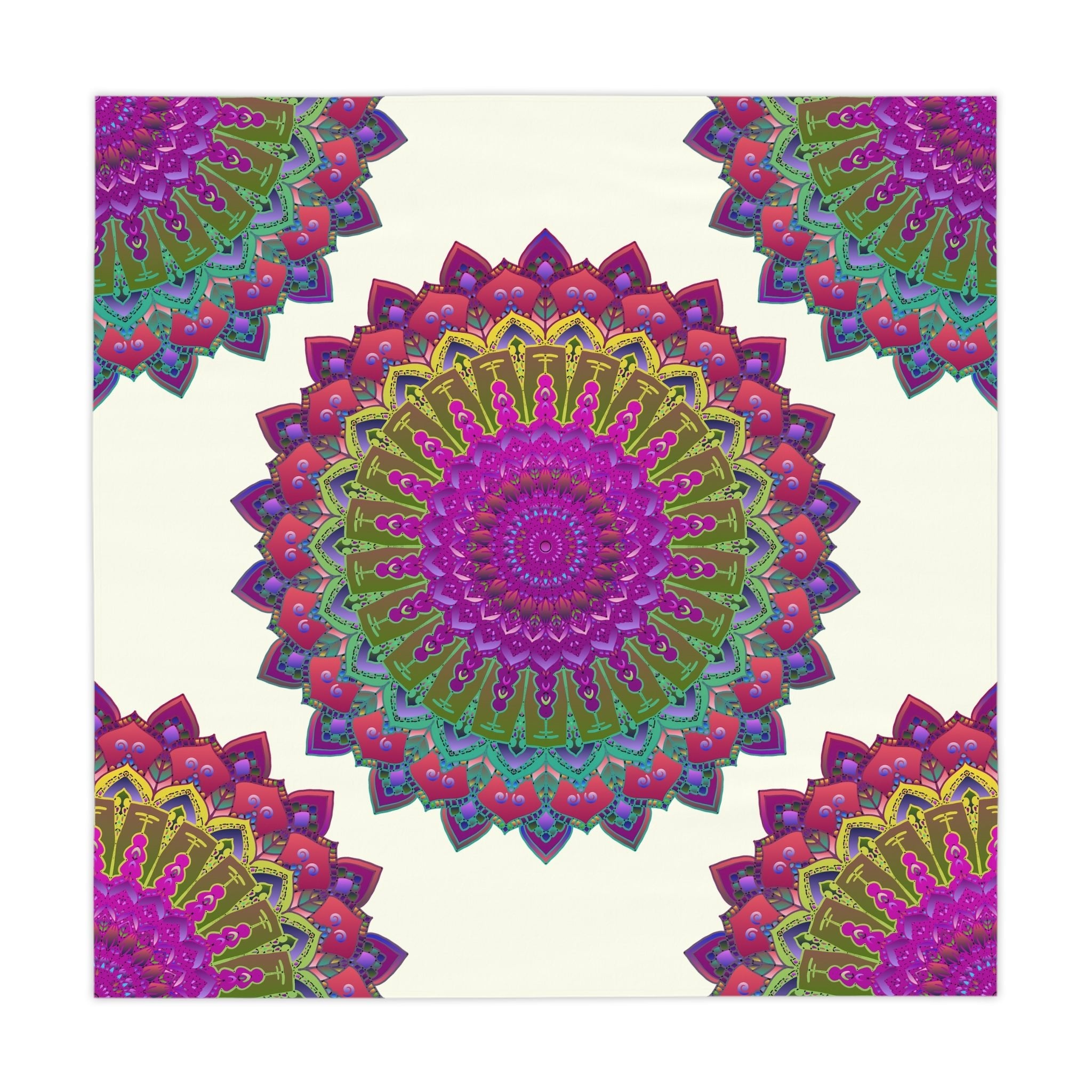 Mandala Tablecloth - Pink, Red, Green, Blue Home Decor - Blululi