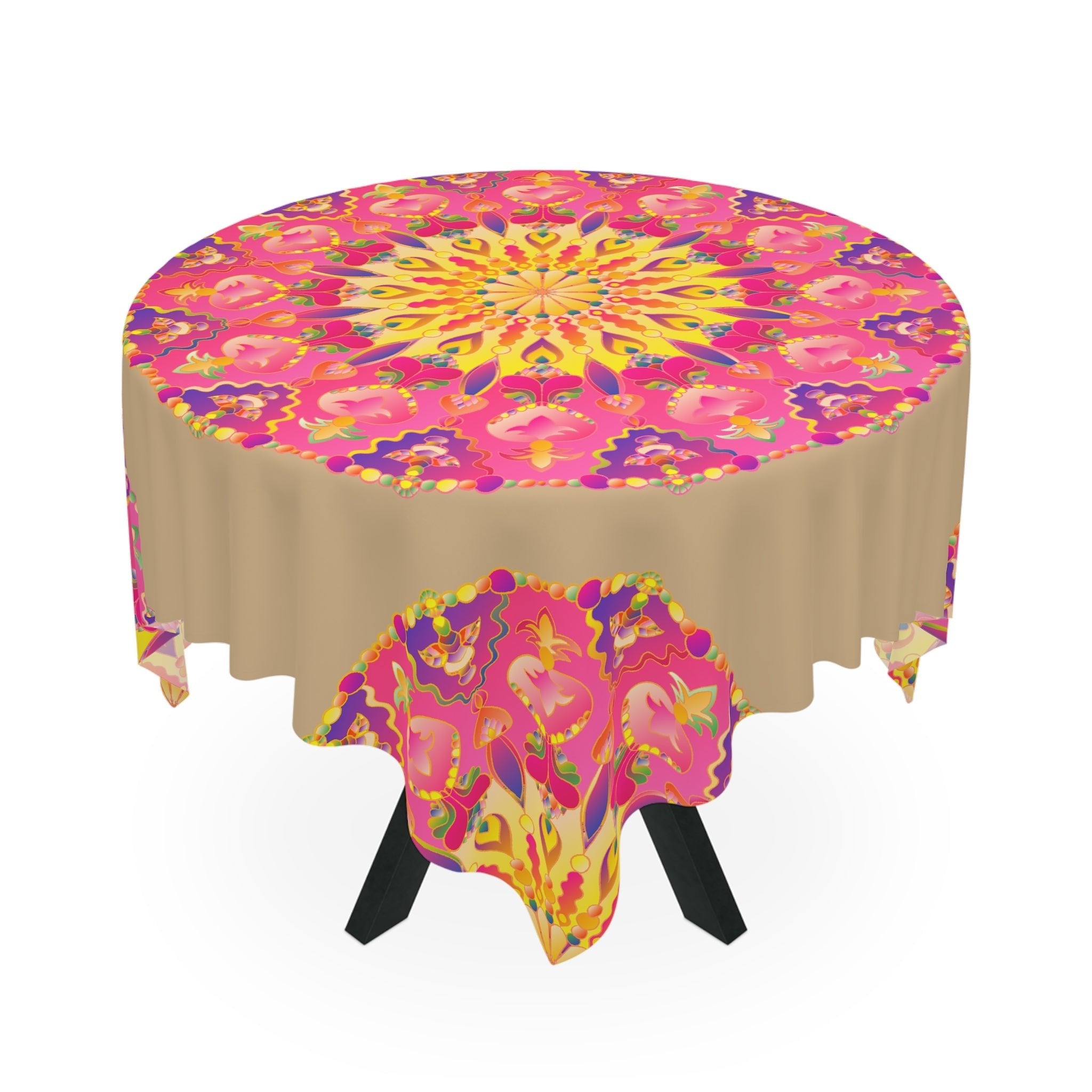 Mandala Tablecloth - Vibrant Floral Design Home Decor - Blululi