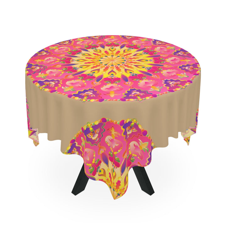 Mandala Tablecloth - Vibrant Floral Design Home Decor - Blululi