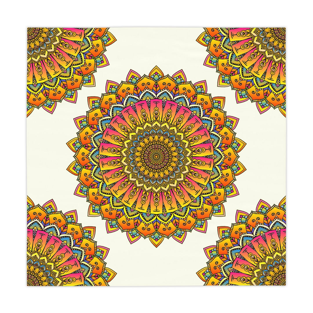 Mandala Tablecloth - Vibrant Floral Design Home Decor - Blululi