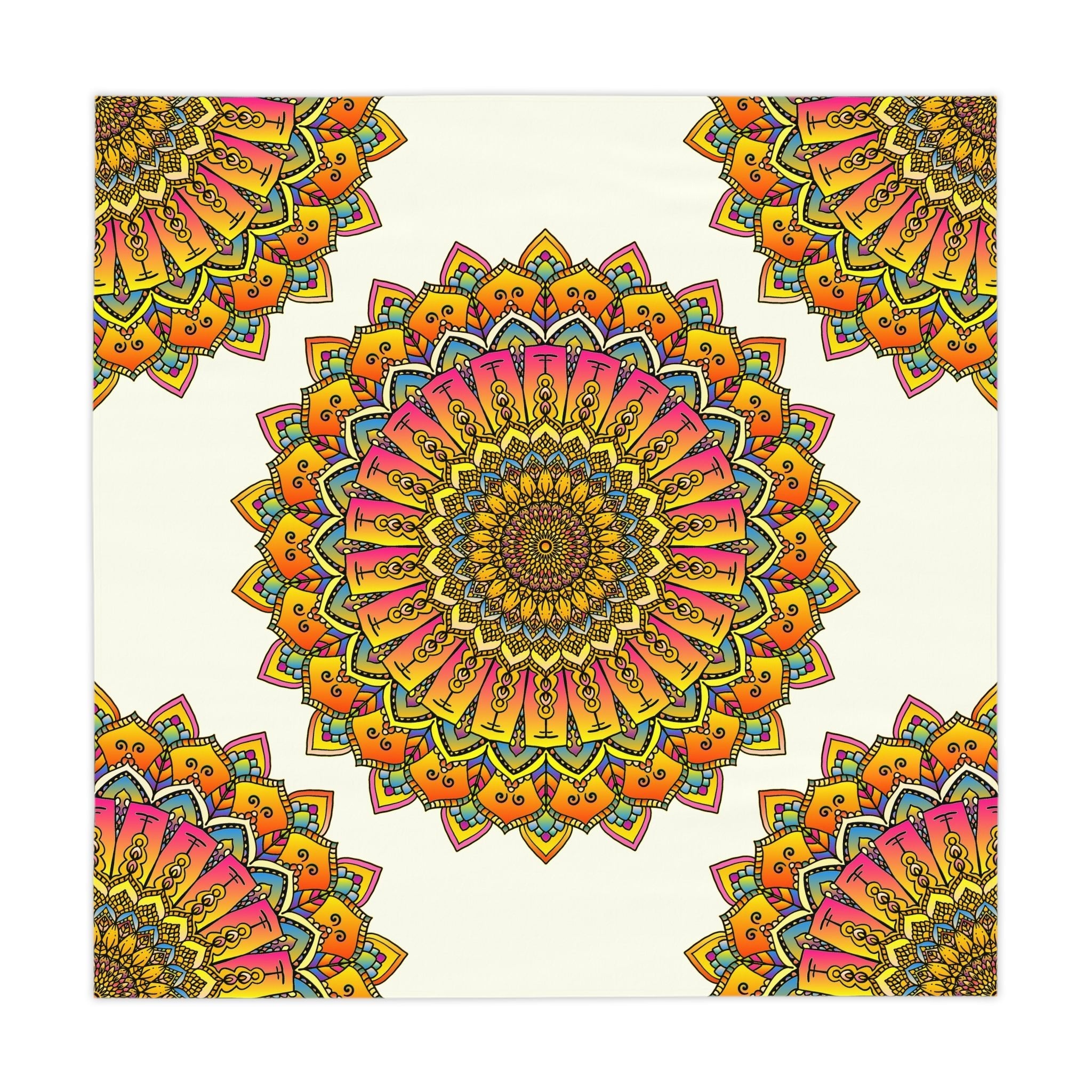 Mandala Tablecloth - Vibrant Floral Design Home Decor - Blululi