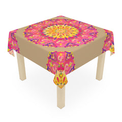 Mandala Tablecloth - Vibrant Floral Design Home Decor - Blululi