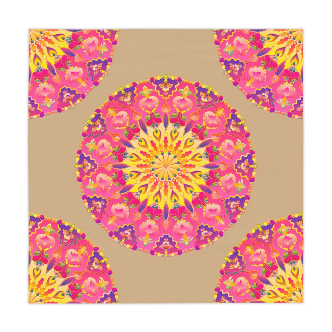 Mandala Tablecloth - Vibrant Floral Design Home Decor - Blululi