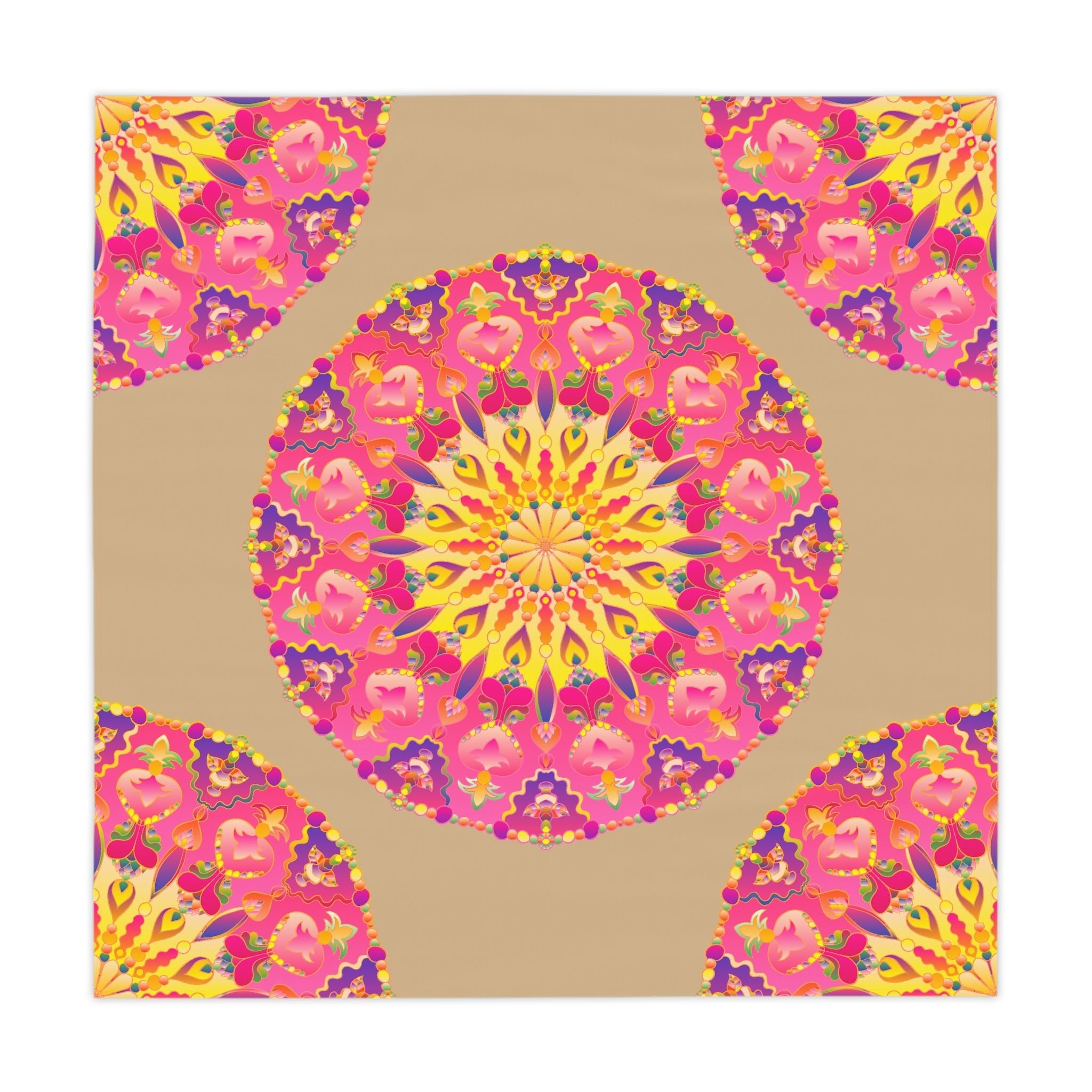 Mandala Tablecloth - Vibrant Floral Design Home Decor - Blululi