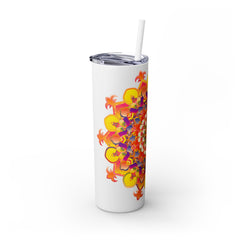 Mandala Tumbler - Colorful, 20oz Skinny, Hot/Cold Mug - Blululi