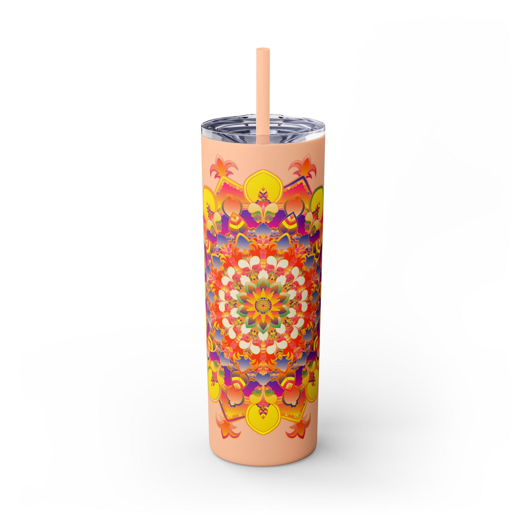 Mandala Tumbler - Colorful, 20oz Skinny, Hot/Cold Mug - Blululi