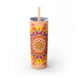 Mandala Tumbler - Colorful, 20oz Skinny, Hot/Cold Mug - Blululi