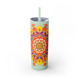 Mandala Tumbler - Colorful, 20oz Skinny, Hot/Cold Mug - Blululi
