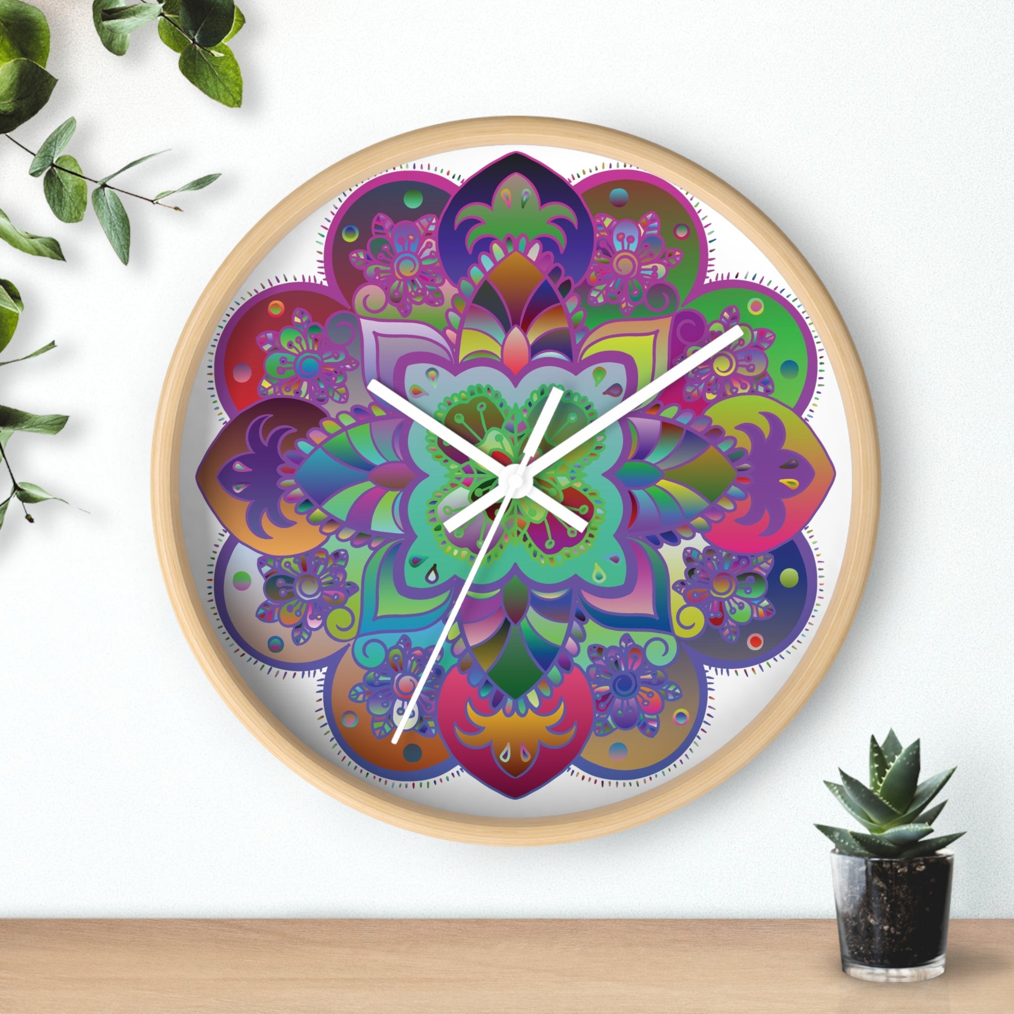 Mandala Wall Clock Home Decor - Blululi