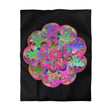 Microfiber Duvet Cover Mandala Art Drawn by Hand - Colorful Mandala on Black background - Blululi