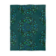 Microfiber Duvet Cover Mandala Art Drawn by Hand - Green Mandala on Dark Petroleum Green background - Blululi