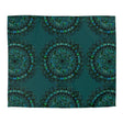 Microfiber Duvet Cover Mandala Art Drawn by Hand - Green Mandala on Dark Petroleum Green background - Blululi