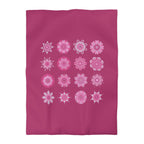 Microfiber Duvet Cover Mandala Art Drawn by Hand - Mandala on Dark Hot Pink background - Blululi