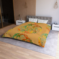 Microfiber Duvet Cover Mandala Art Drawn by Hand - Mandala on Dune background - Blululi