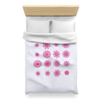 Microfiber Duvet Cover Mandala Art Drawn by Hand - Mandala on Light Lavender background - Blululi