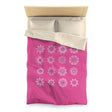 Microfiber Duvet Cover Mandala Art Drawn by Hand - Mandala on Medium Hot Pink background - Blululi