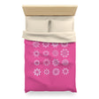Microfiber Duvet Cover Mandala Art Drawn by Hand - Mandala on Medium Hot Pink background - Blululi