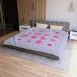 Microfiber Duvet Cover Mandala Art Drawn by Hand - Mandala on Medium Lavender background - Blululi