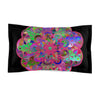 Microfiber Pillow Sham - Mandala Art Hand - Drawn on Black background - Blululi