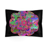 Microfiber Pillow Sham - Mandala Art Hand - Drawn on Black background - Blululi