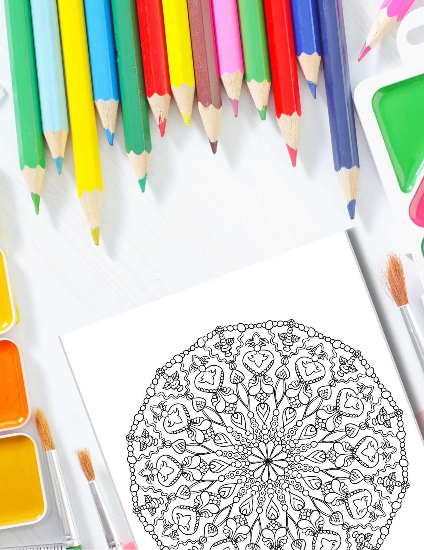 Mindful Mandala Coloring Book - Hand - Drawn Patterns for Serene Creativity digital download - Blululi