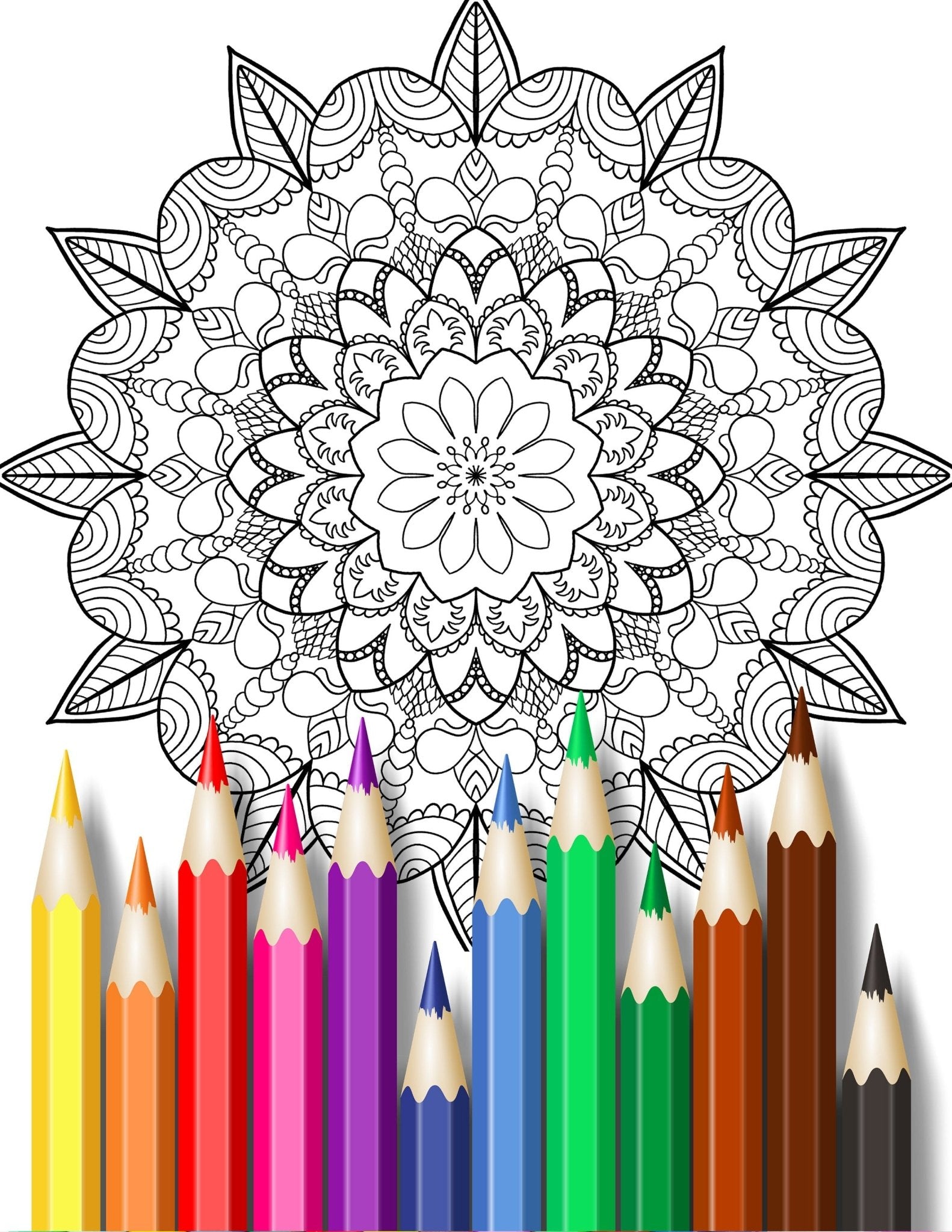 Mindful Mandala Coloring Book - Hand - Drawn Patterns for Serene Creativity digital download - Blululi