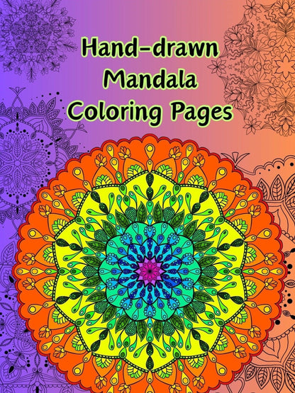 Mindful Mandala Coloring Book - Hand - Drawn Patterns for Serene Creativity digital download - Blululi