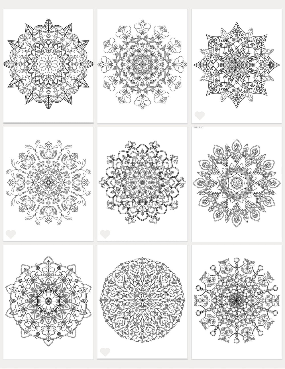 Mindful Mandala Coloring Book - Hand - Drawn Patterns for Serene Creativity digital download - Blululi