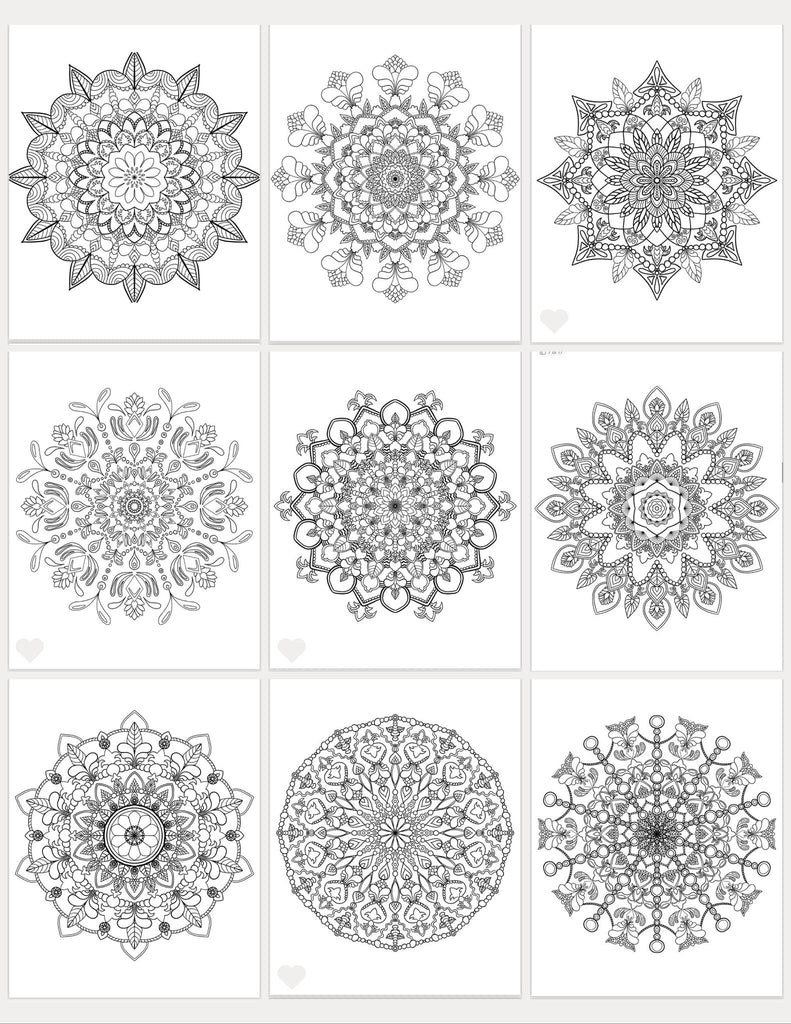 Mindful Mandala Coloring Book - Hand - Drawn Patterns for Serene Creativity digital download - Blululi
