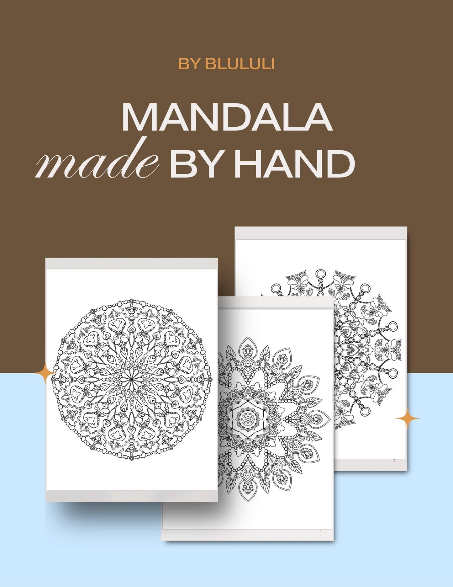 Mindful Mandala Coloring Book - Hand - Drawn Patterns for Serene Creativity digital download - Blululi