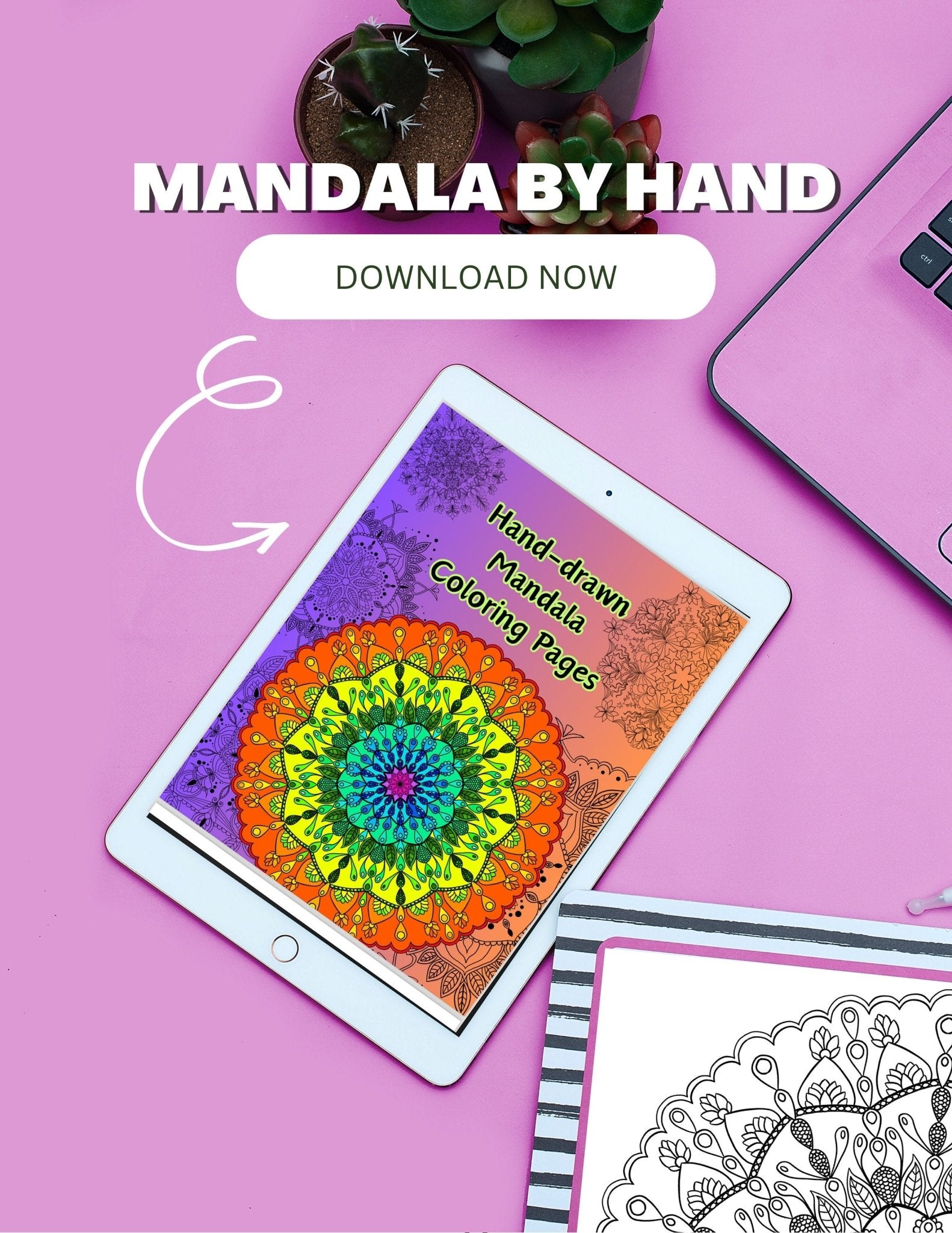 Mindful Mandala Coloring Book - Hand - Drawn Patterns for Serene Creativity digital download - Blululi