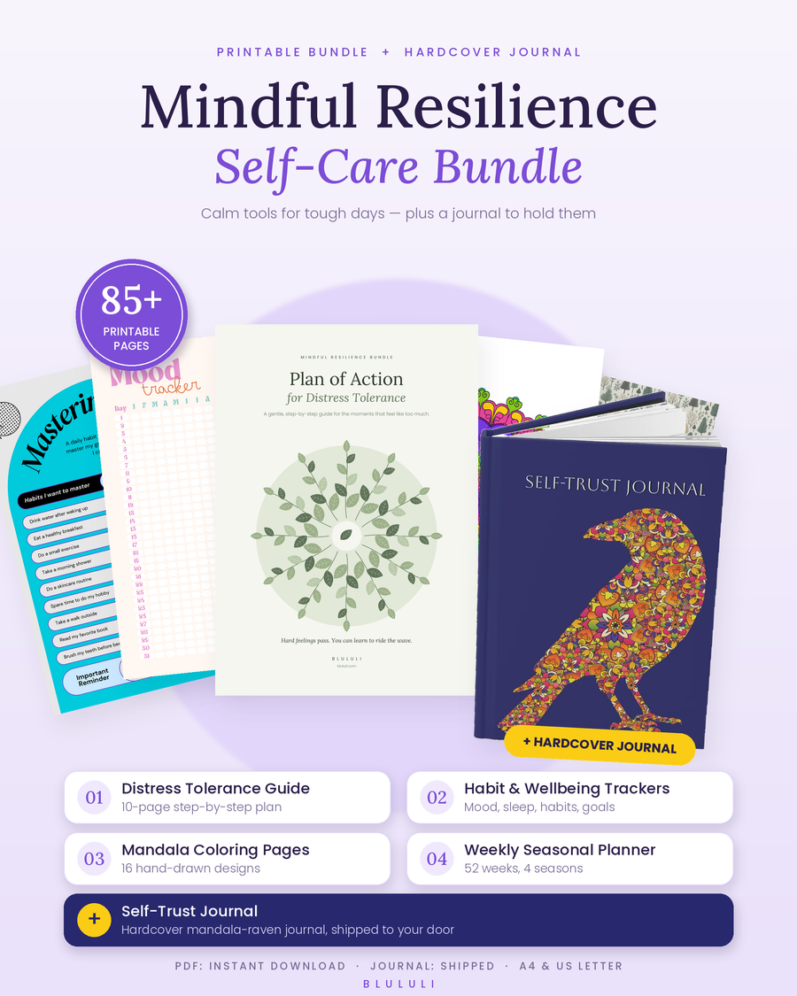 Resilience & Self-Care Bundle + Floral Journal